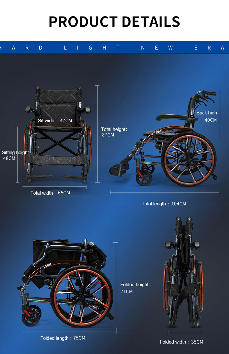 kerusi roda aluminium untuk orang kurang upaya