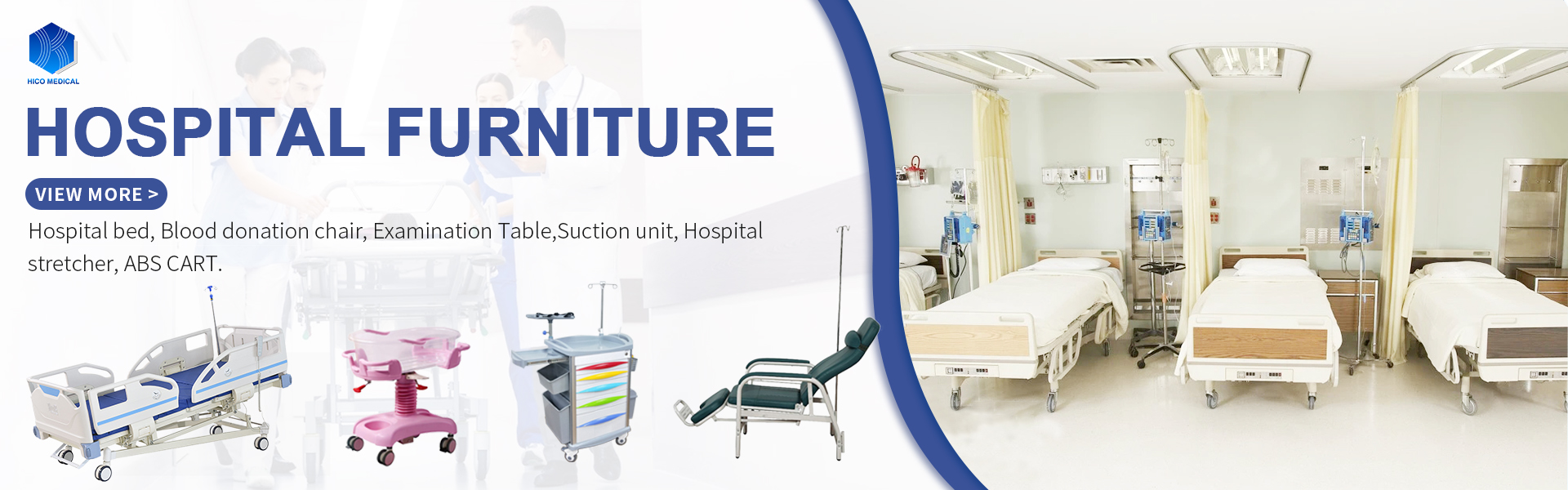 Metal Multi-Function Hospital Nursing Bed 